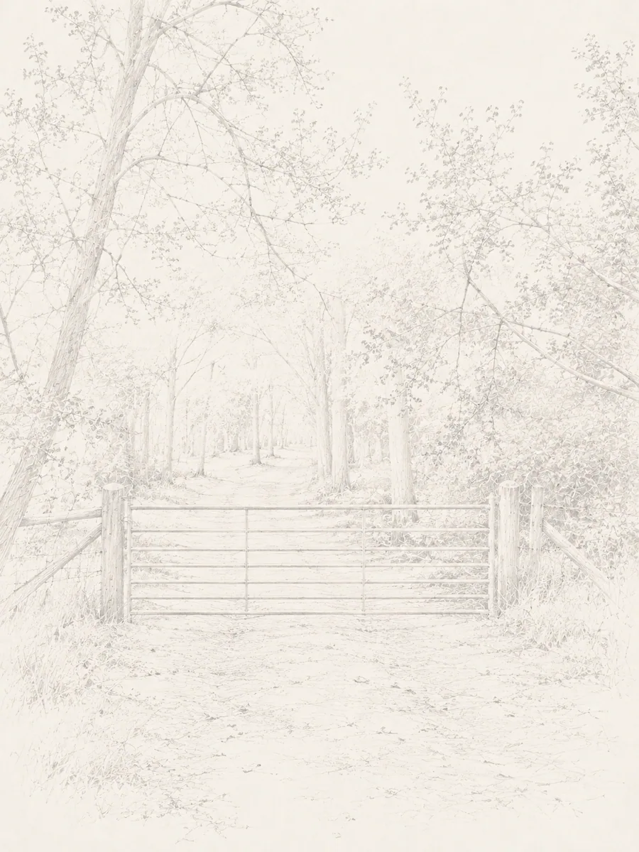 Illustrated walking direction for step 14 of the Bibury walk