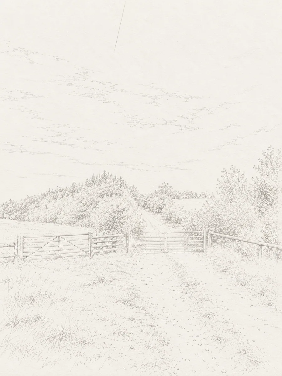 Illustrated walking direction for step 19 of the Bibury walk