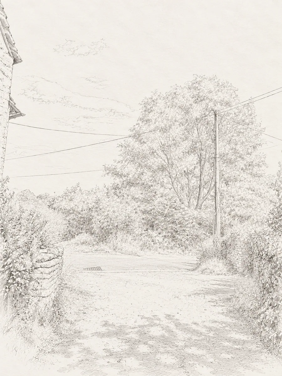Illustrated walking direction for step 22 of the Bibury walk