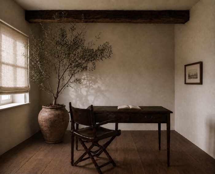 The second bedroom, used as a study